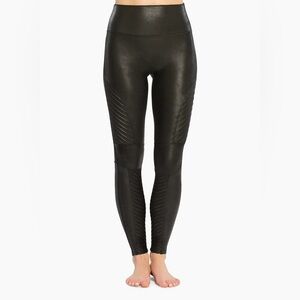 Spanx Faux Leather Moto Leggings